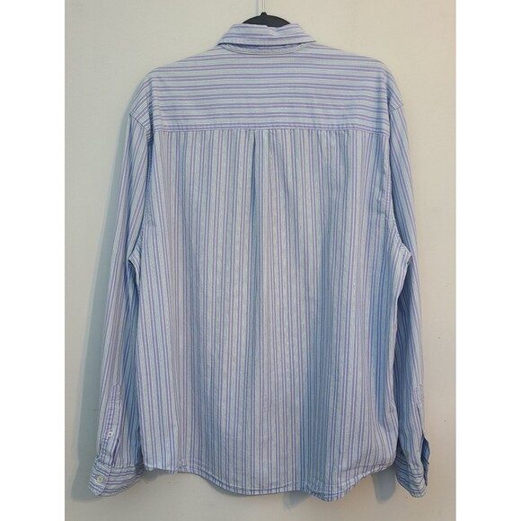 Aeropostale Mens XL Blue Stripe LS Button Down Shirt Office Preppy Party Casual - Picture 2 of 10